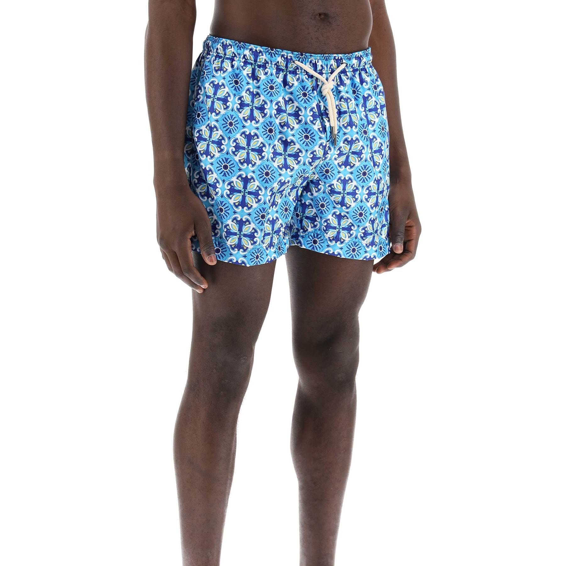 Recycled Amalfi Print Swim Shorts