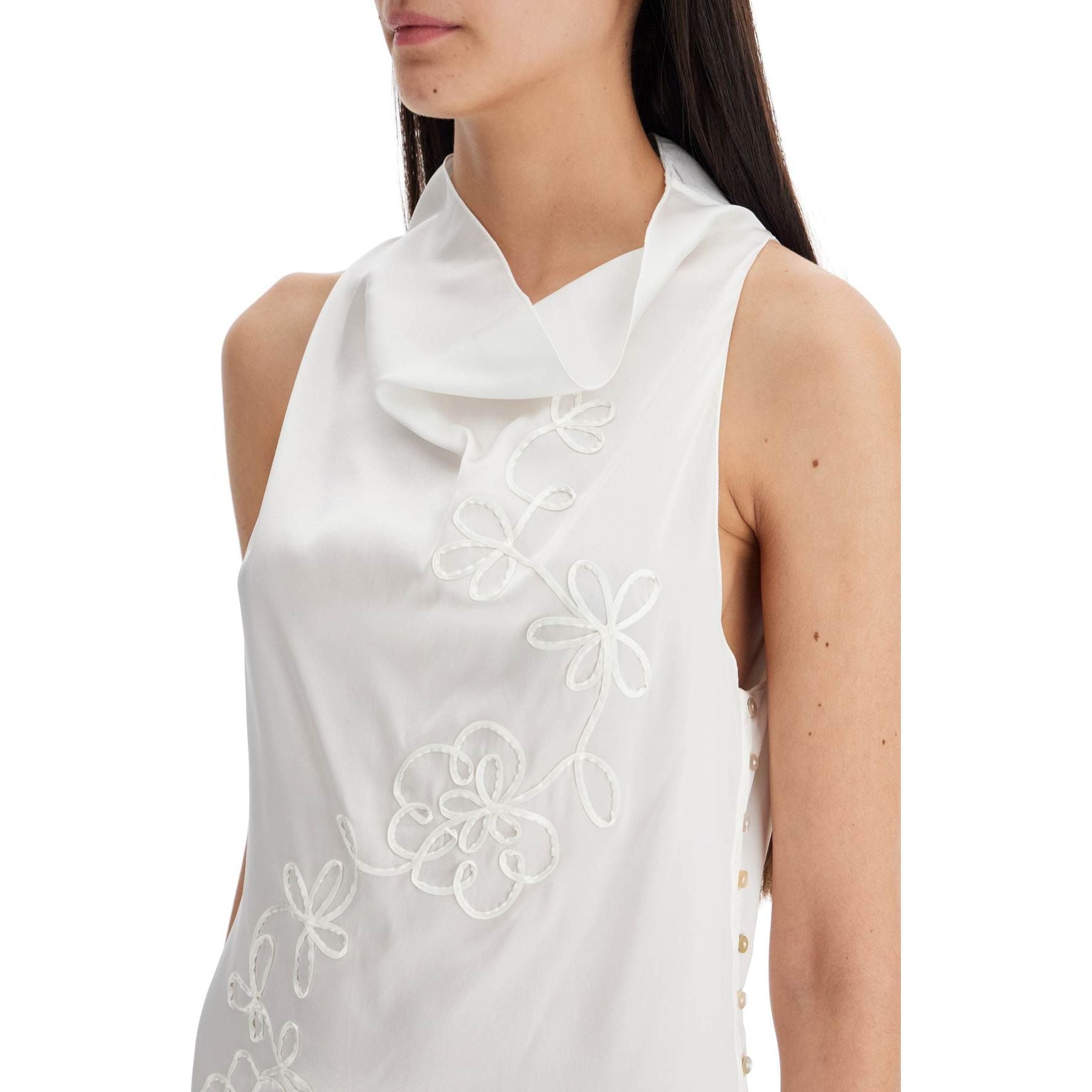 Nolita Embroidered Stretch Silk Mini Dress