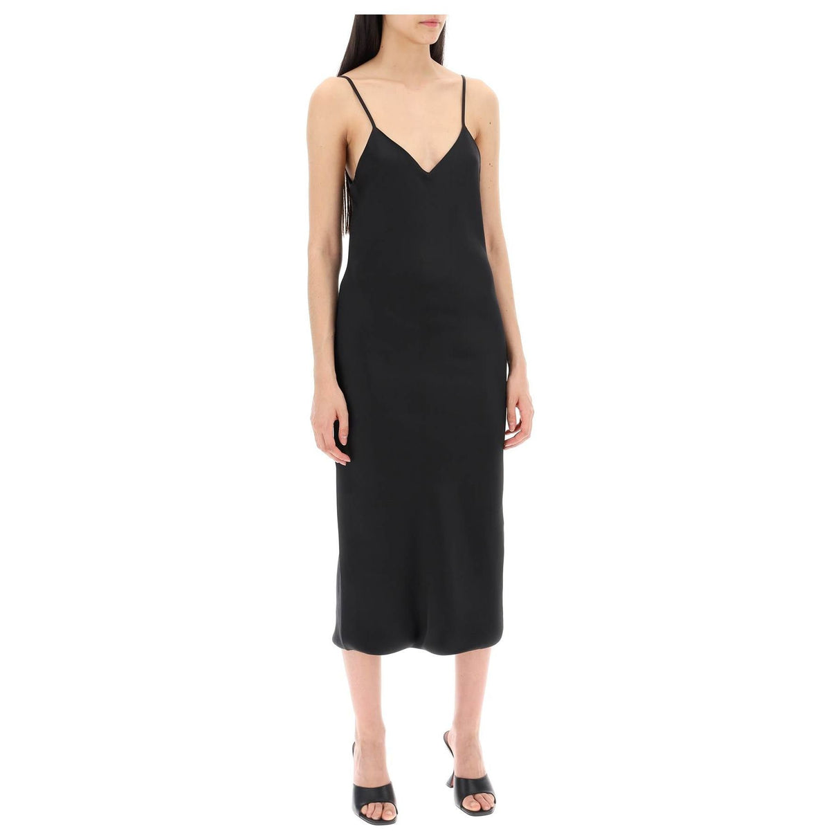 Crêpe Satin Slip Dress