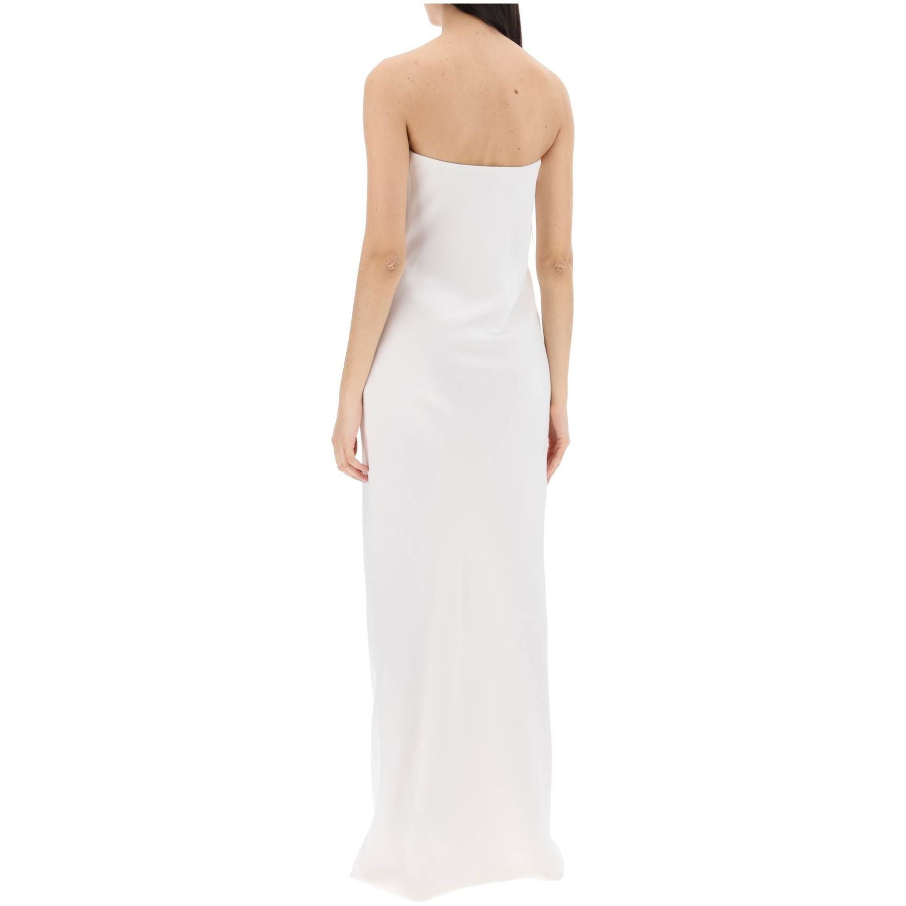 Bias Cut Satin Strapless Gown