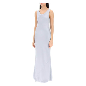 Satin Drape Neck Gown