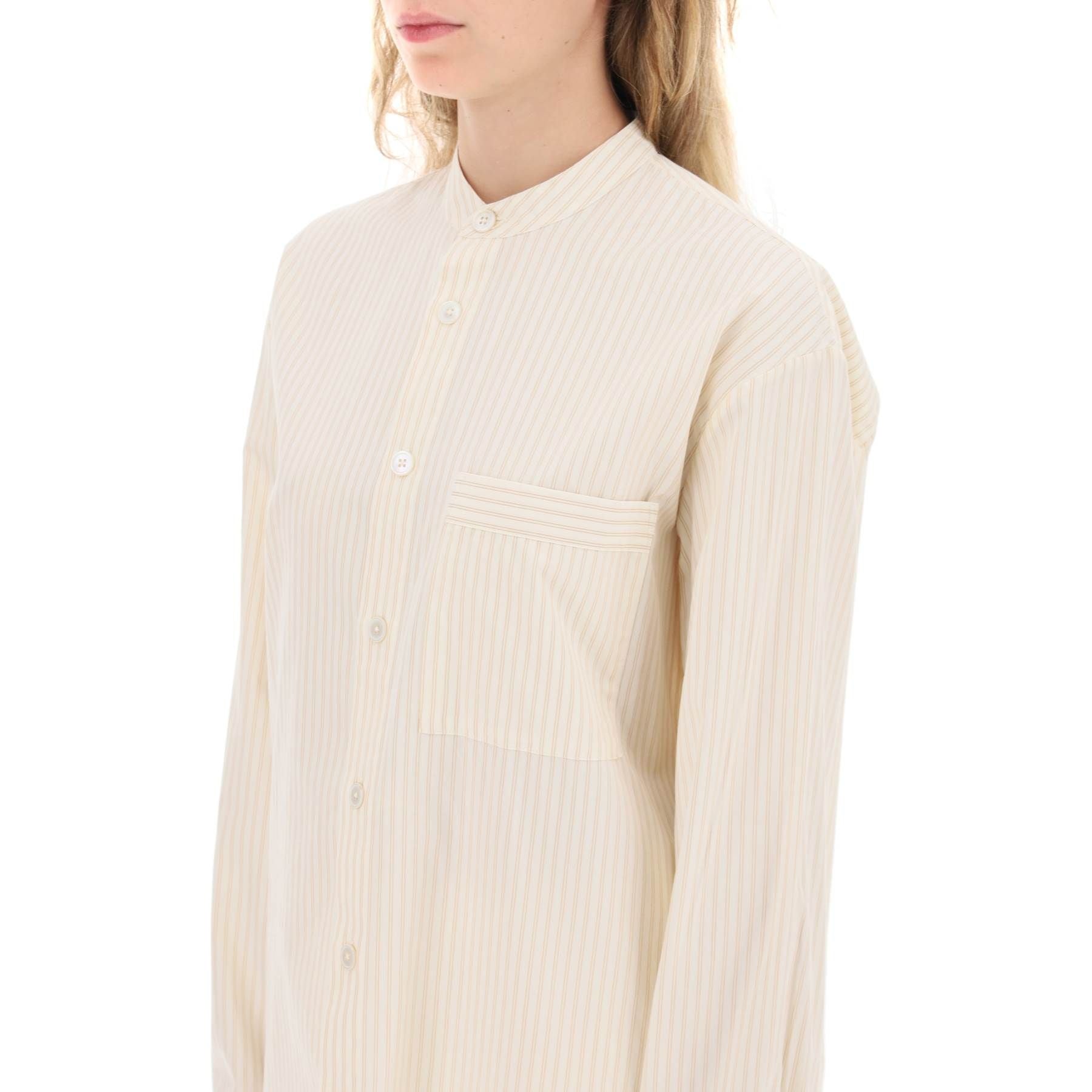 Striped Organic Poplin Pajama Shirt