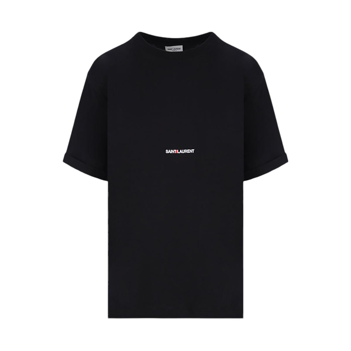 Saint Laurent Print Cotton T-shirt-SAINT LAURENT-JOHN JULIA