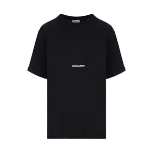 Saint Laurent Print Cotton T-shirt-SAINT LAURENT-JOHN JULIA