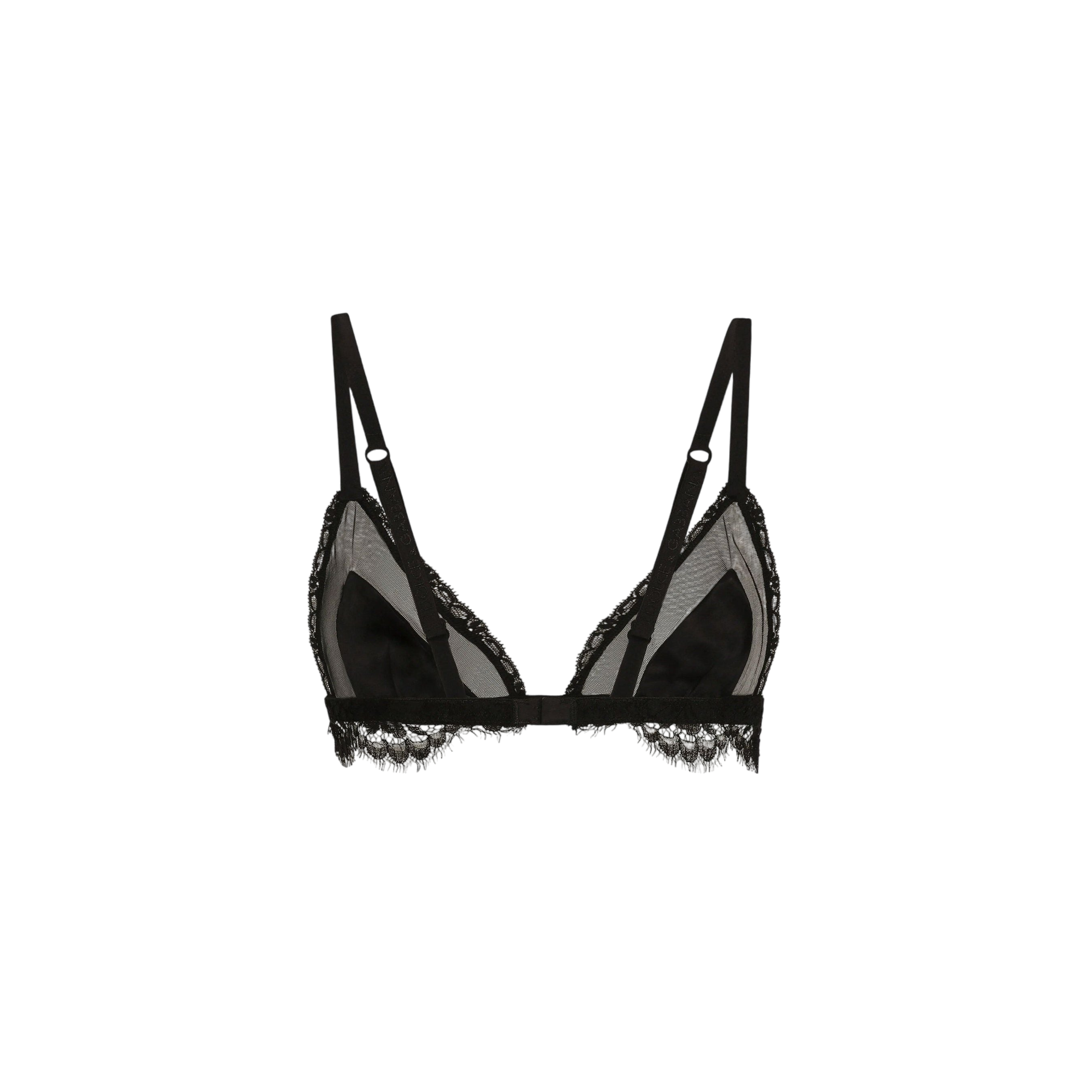 Satin and Tulle Triangle Bra-DOLCE & GABBANA-JOHN JULIA