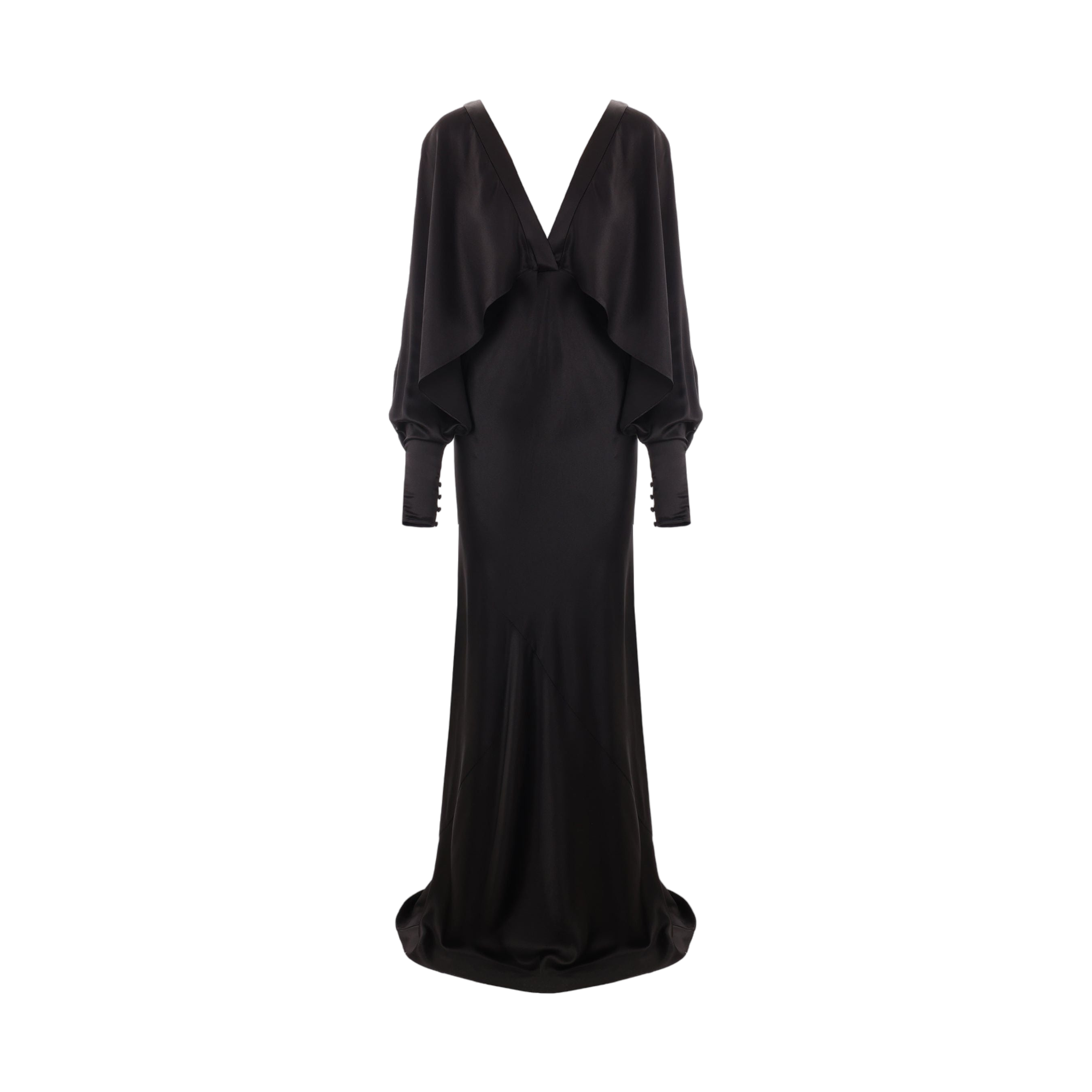 Satin Batwing Dress-SAINT LAURENT-JOHN JULIA