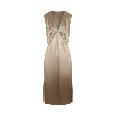 Satin Midi Dress-BOTTEGA VENETA-JOHN JULIA