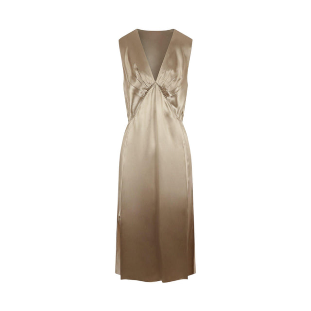 Satin Midi Dress-BOTTEGA VENETA-JOHN JULIA