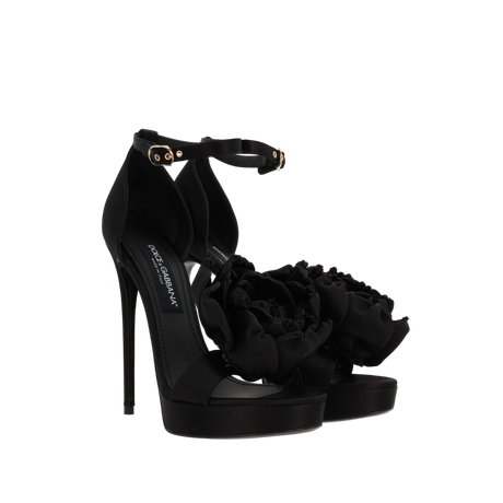 Satin Platform Sandals-DOLCE & GABBANA-JOHN JULIA