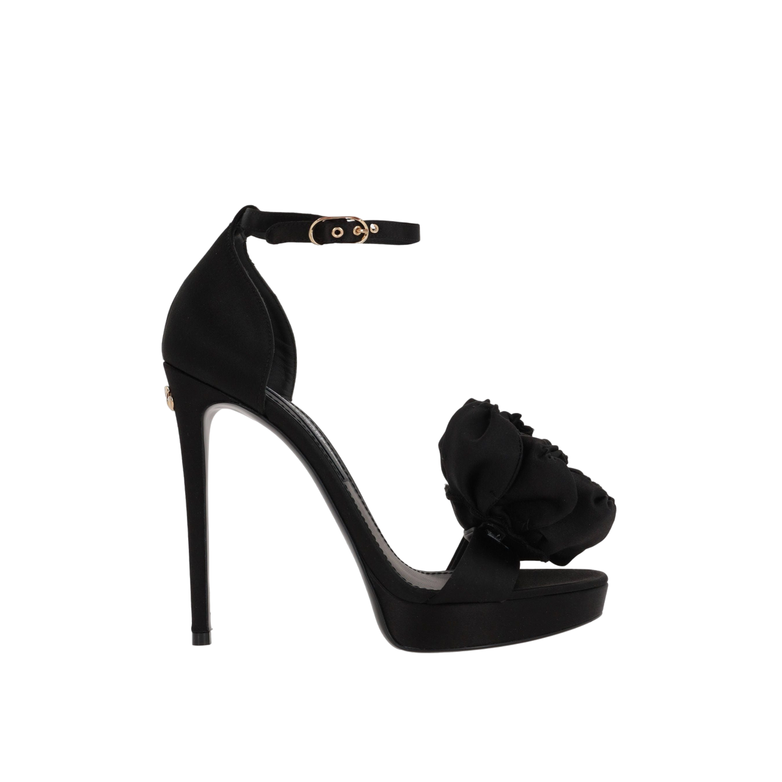 Satin Platform Sandals-DOLCE & GABBANA-JOHN JULIA