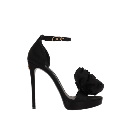 Satin Platform Sandals-DOLCE & GABBANA-JOHN JULIA