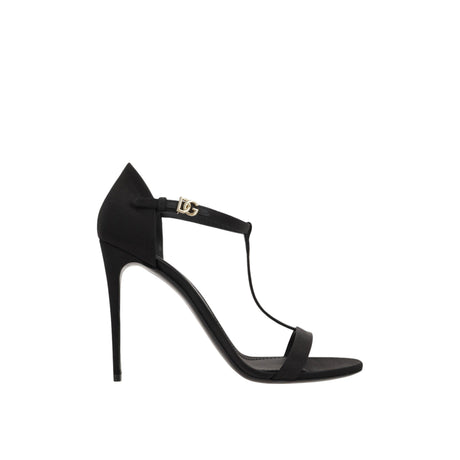 Satin T-bar Sandals-DOLCE & GABBANA-JOHN JULIA