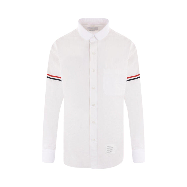 Seersucker Shirt-THOM BROWNE-JOHN JULIA