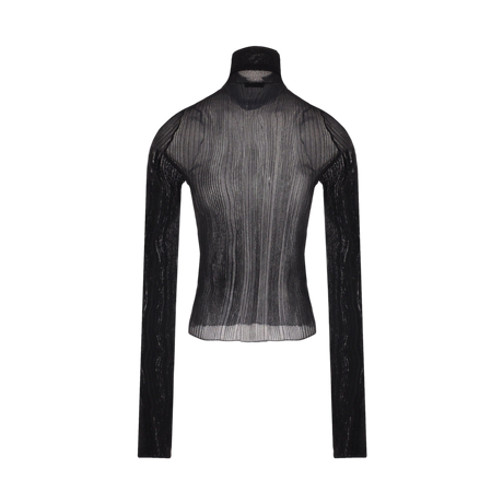 Semi-transparent Ribbed Viscose Sweater-GIVENCHY-JOHN JULIA