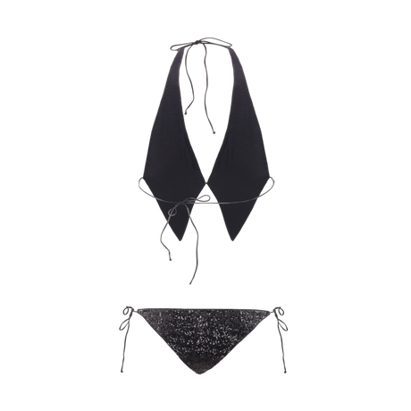 Sequinned Fabric Bikini-OSEREE-JOHN JULIA