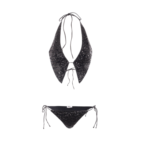 Sequinned Fabric Bikini-OSEREE-JOHN JULIA