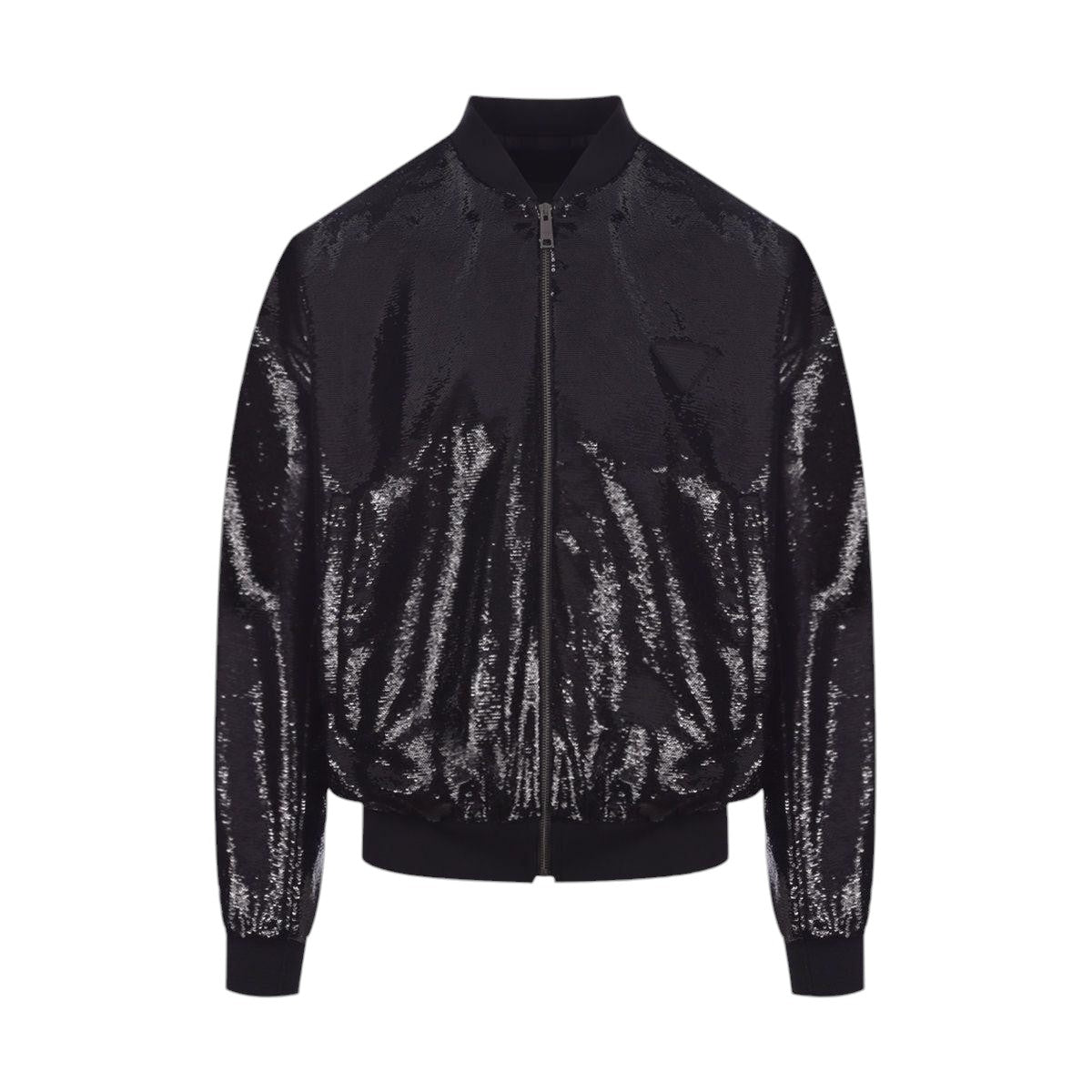 Sequinned Fabric Bomber Jacket-PRADA-JOHN JULIA