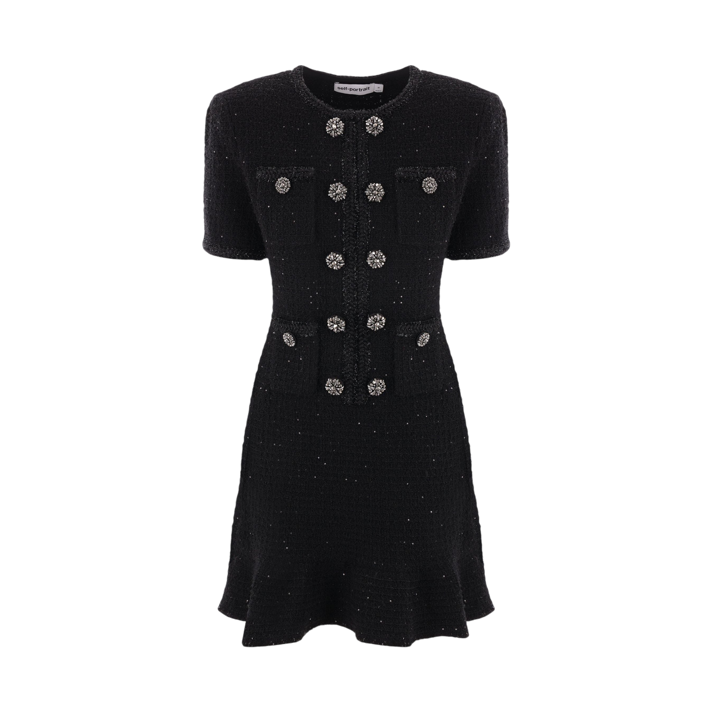 Sequinned Knit Minidress-SELF-PORTRAIT-JOHN JULIA