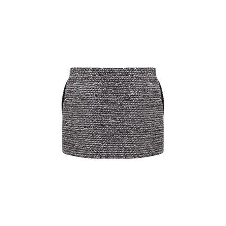 Sequinned Lurex Tweed Miniskirt-GUCCI-JOHN JULIA