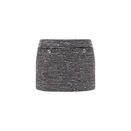 Sequinned Lurex Tweed Miniskirt-GUCCI-JOHN JULIA