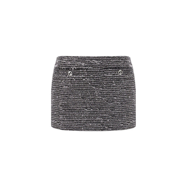 Sequinned Lurex Tweed Miniskirt-GUCCI-JOHN JULIA