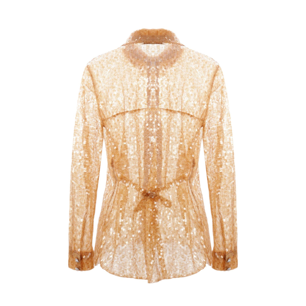 Sequinned Mesh Shirt-RABANNE-JOHN JULIA