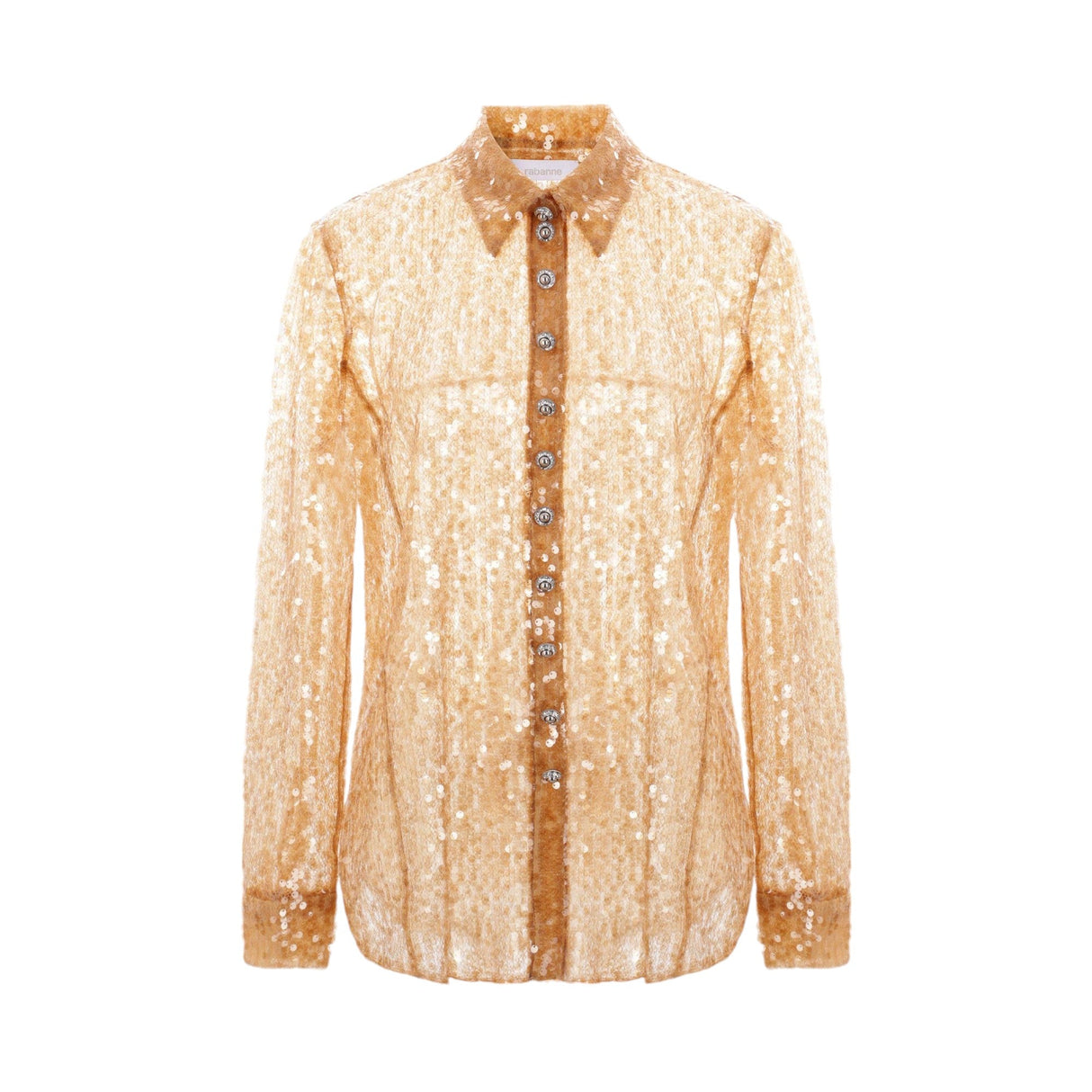 Sequinned Mesh Shirt-RABANNE-JOHN JULIA