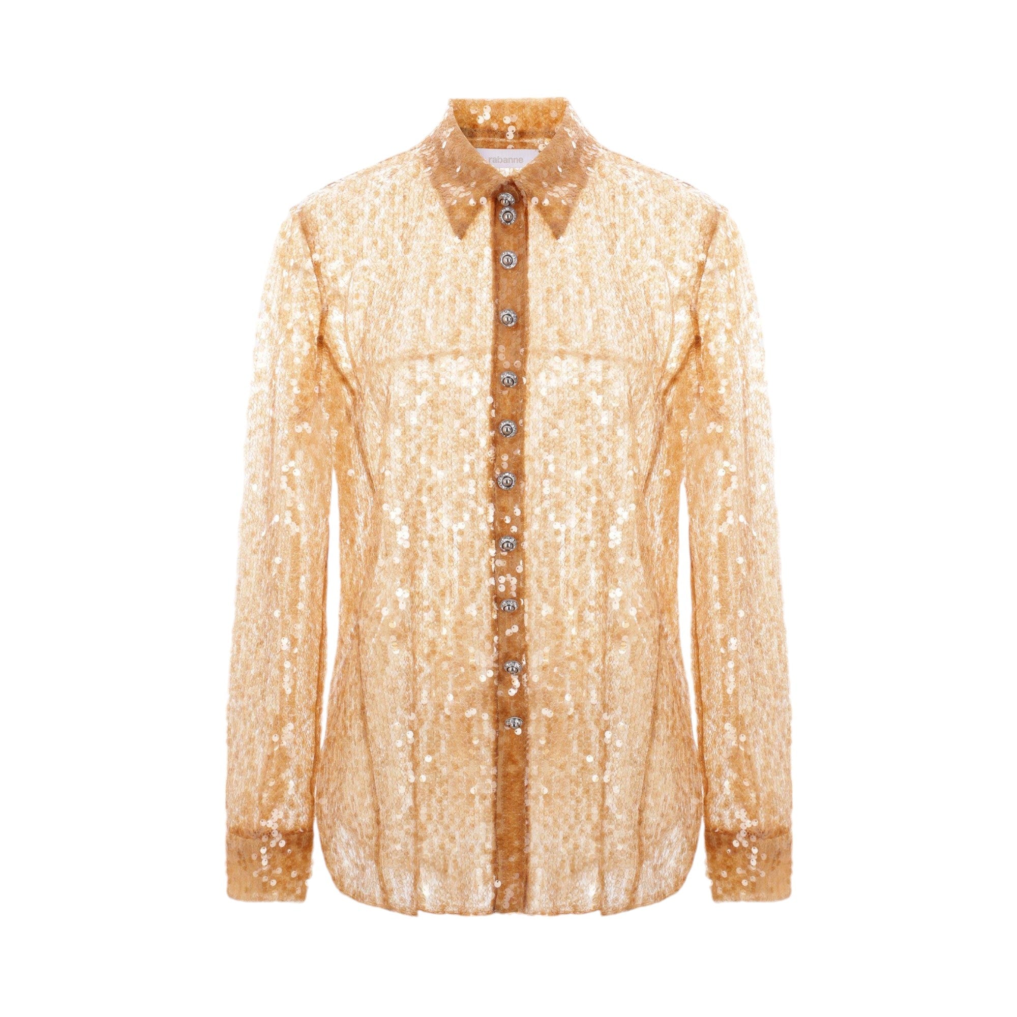 Sequinned Mesh Shirt-RABANNE-JOHN JULIA