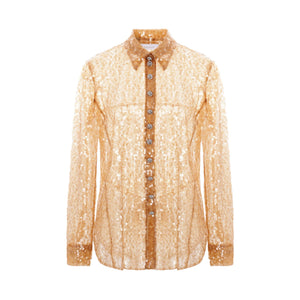 Sequinned Mesh Shirt-RABANNE-JOHN JULIA