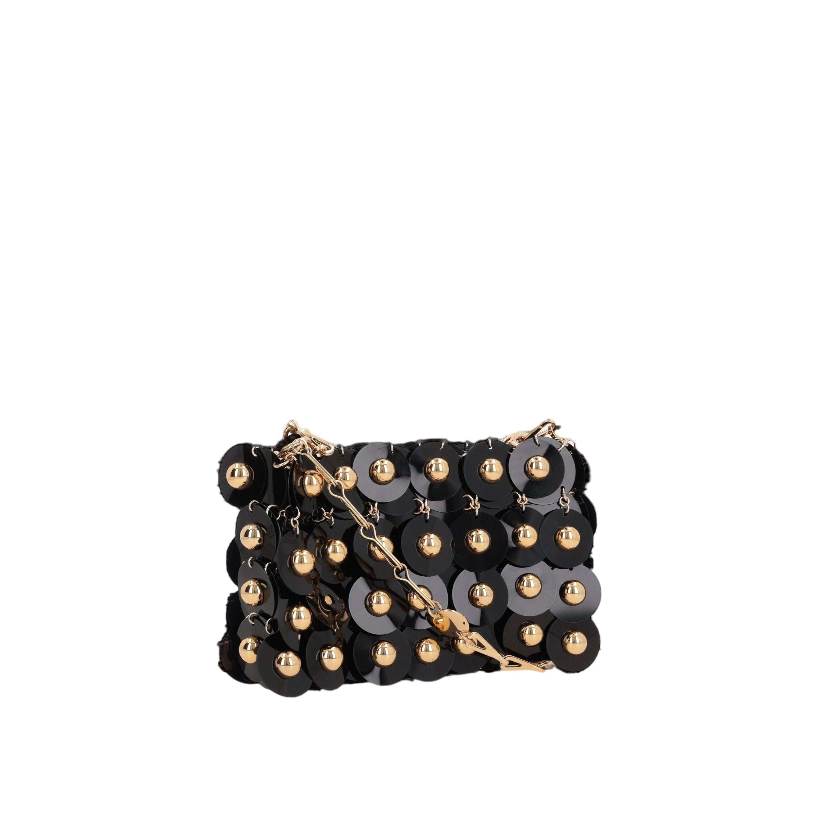 Sequinned Sparkle Nano Shoulder Bag-RABANNE-JOHN JULIA