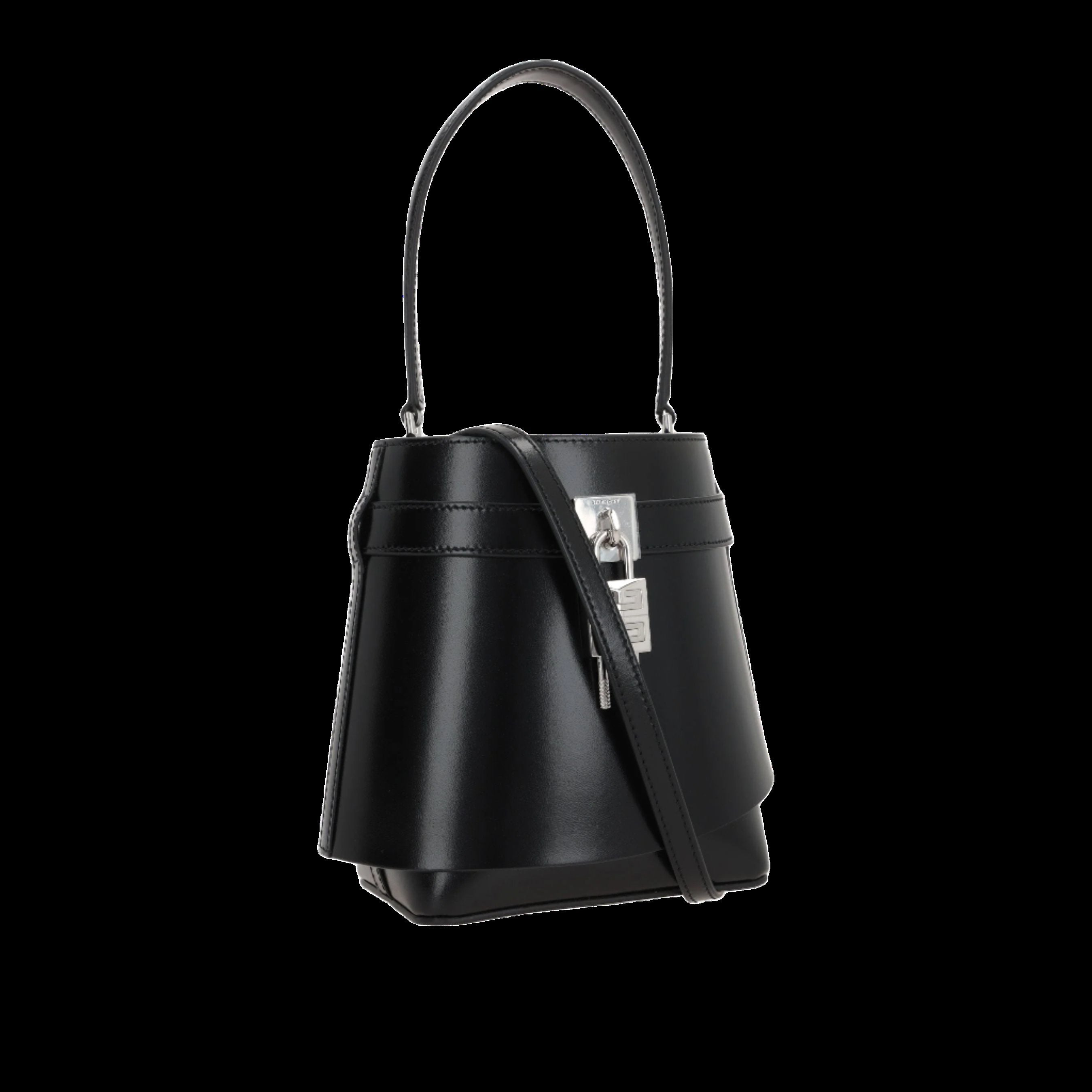 Shark Lock Bucket Bag In Box Leather-GIVENCHY-JOHN JULIA