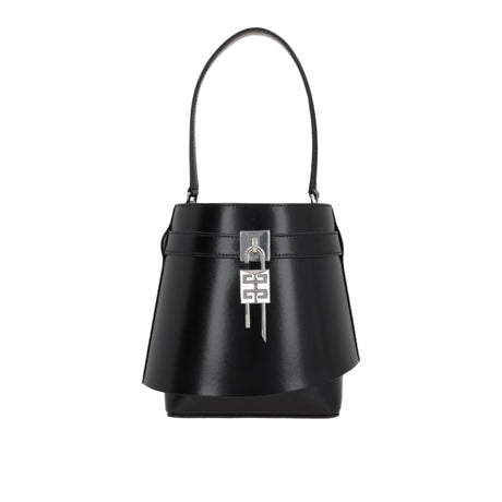 Shark Lock Bucket Bag In Box Leather-GIVENCHY-JOHN JULIA