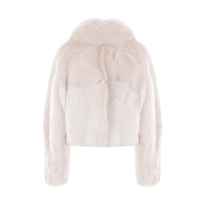 Shearling Cropped Jacket-BLANCHA-JOHN JULIA