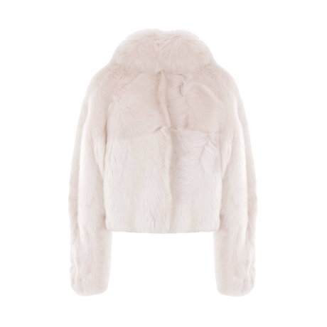 Shearling Cropped Jacket-BLANCHA-JOHN JULIA