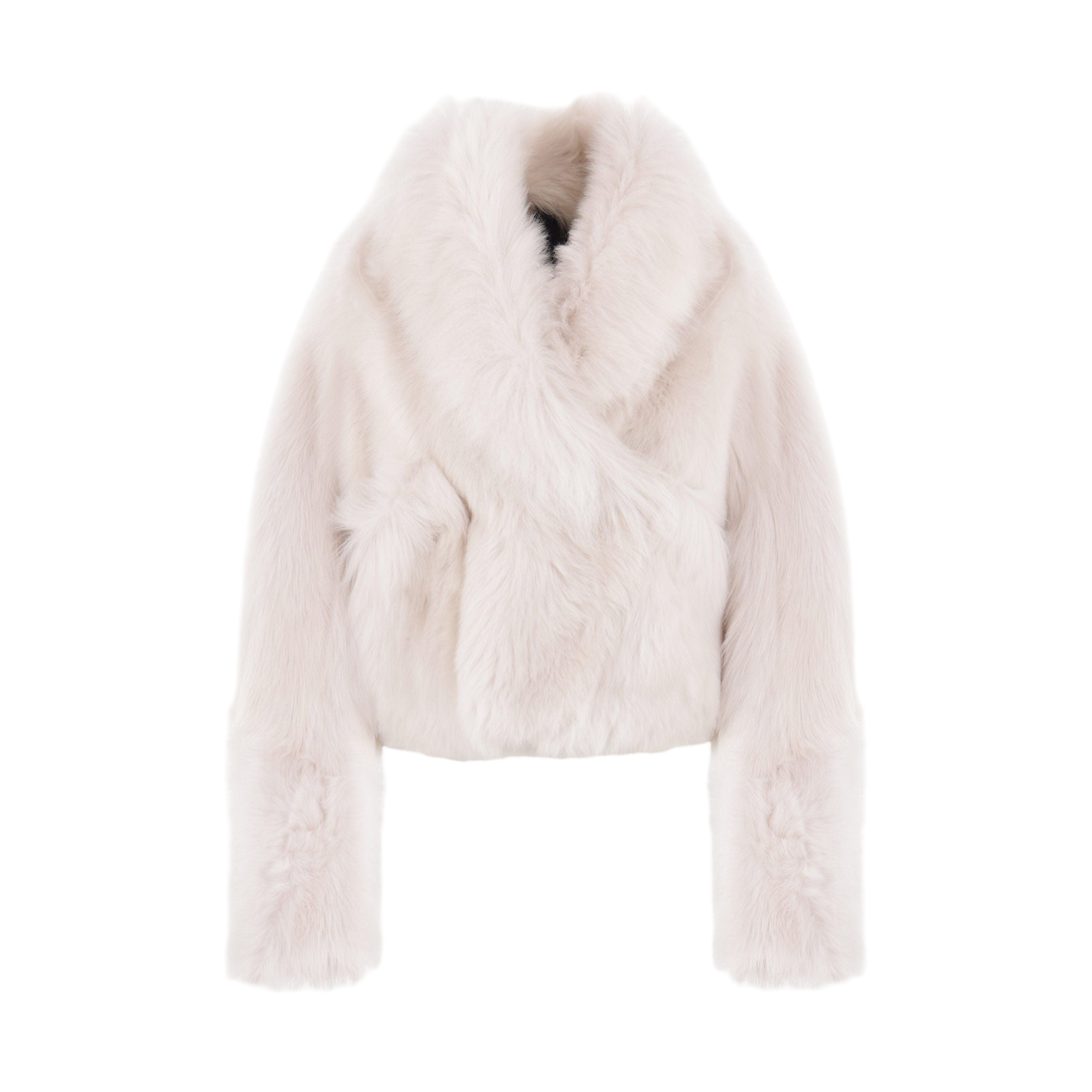 Shearling Cropped Jacket-BLANCHA-JOHN JULIA