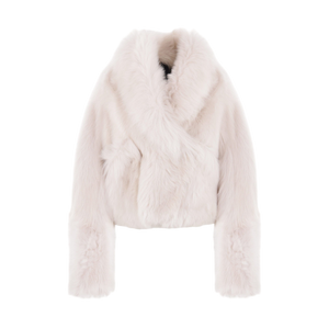 Shearling Cropped Jacket-BLANCHA-JOHN JULIA