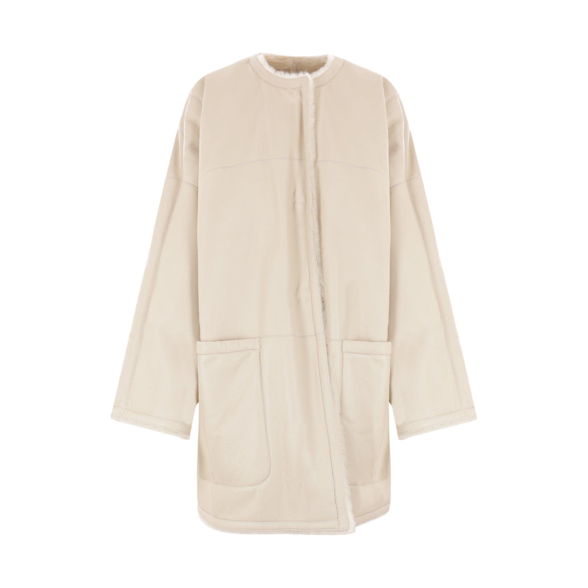 Shearling Reversible Coat-MAX MARA ATELIER-JOHN JULIA