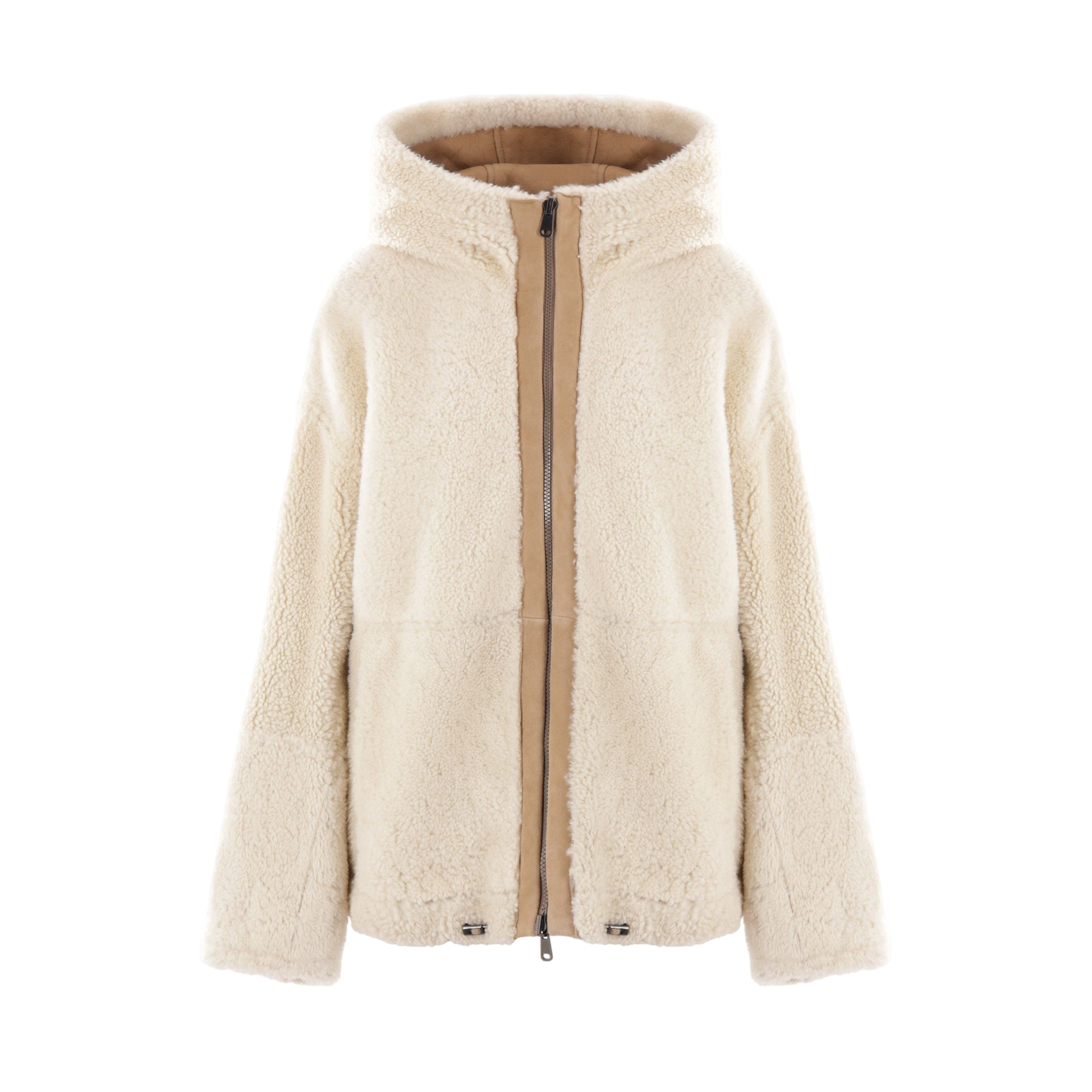 Shearling Reversible Jacket-BRUNELLO CUCINELLI-JOHN JULIA