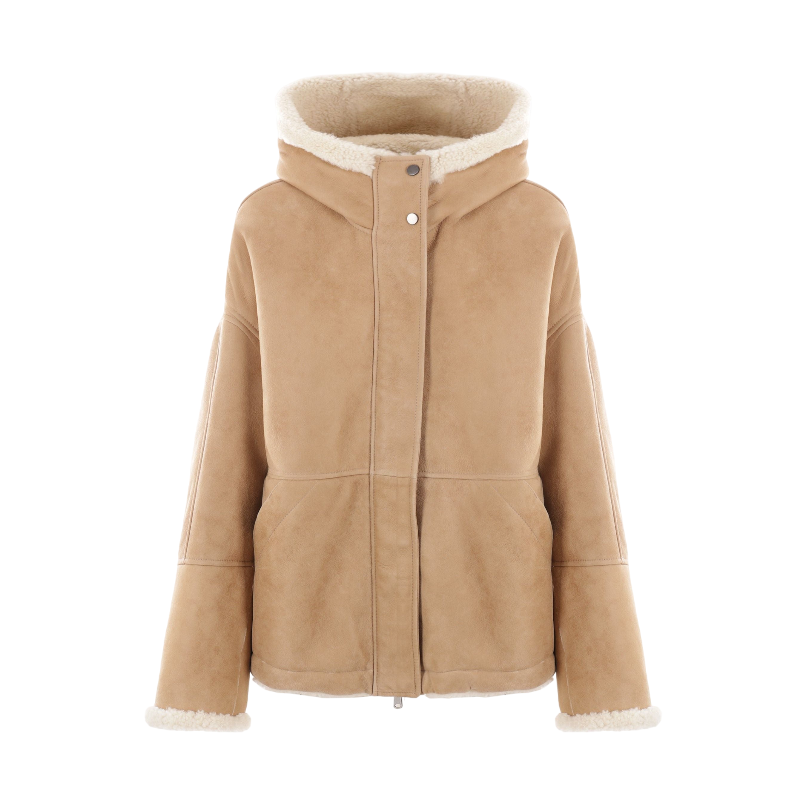 Shearling Reversible Jacket-BRUNELLO CUCINELLI-JOHN JULIA