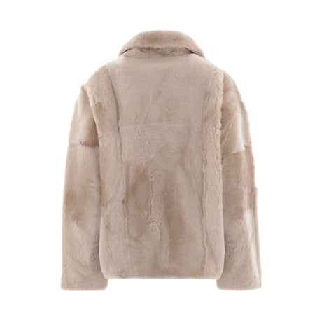 Shearling Short Coat-YVES SALOMON-JOHN JULIA