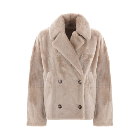 Shearling Short Coat-YVES SALOMON-JOHN JULIA