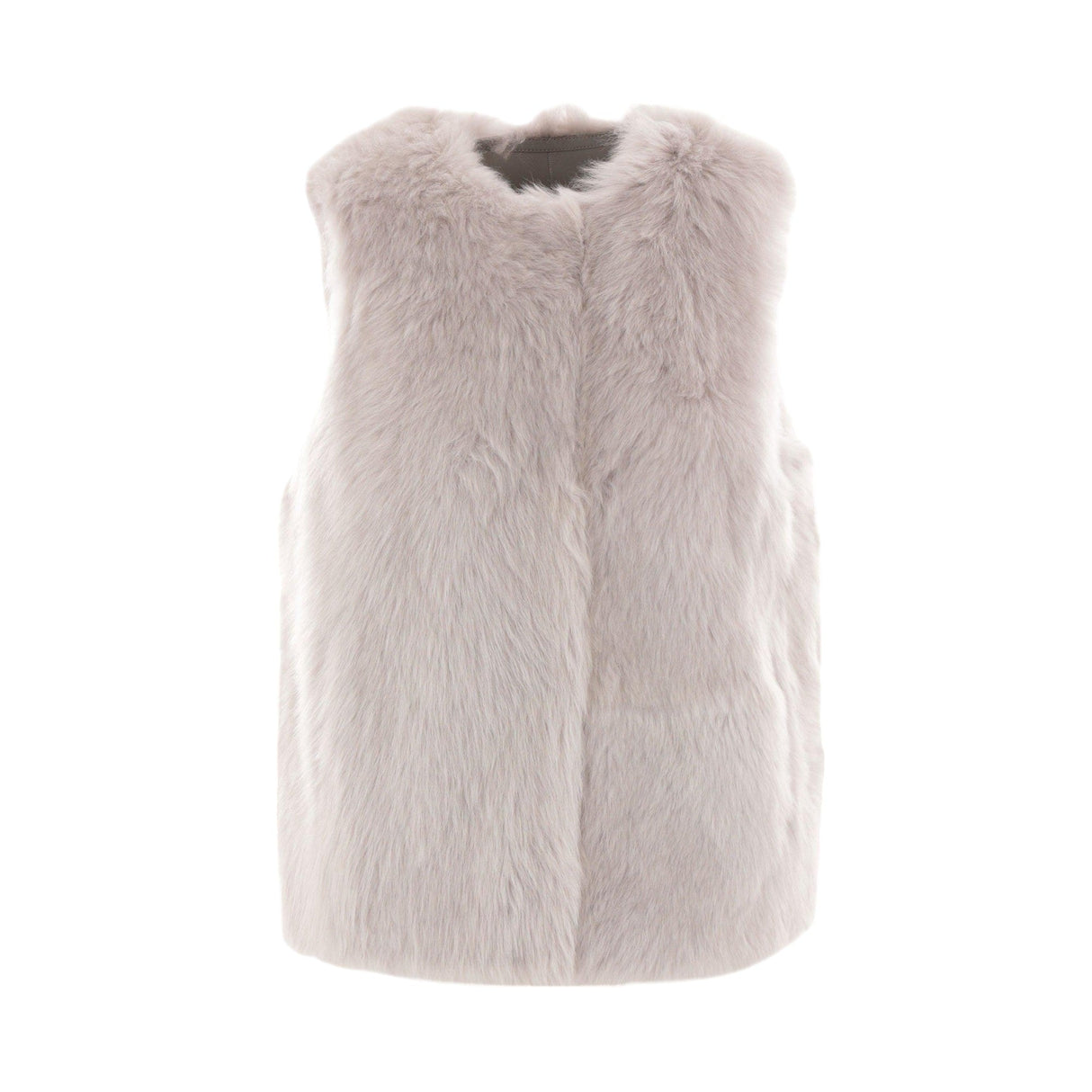 Shearling Vest With Snap Closure-YVES SALOMON-JOHN JULIA