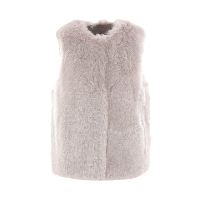 Shearling Vest With Snap Closure-YVES SALOMON-JOHN JULIA