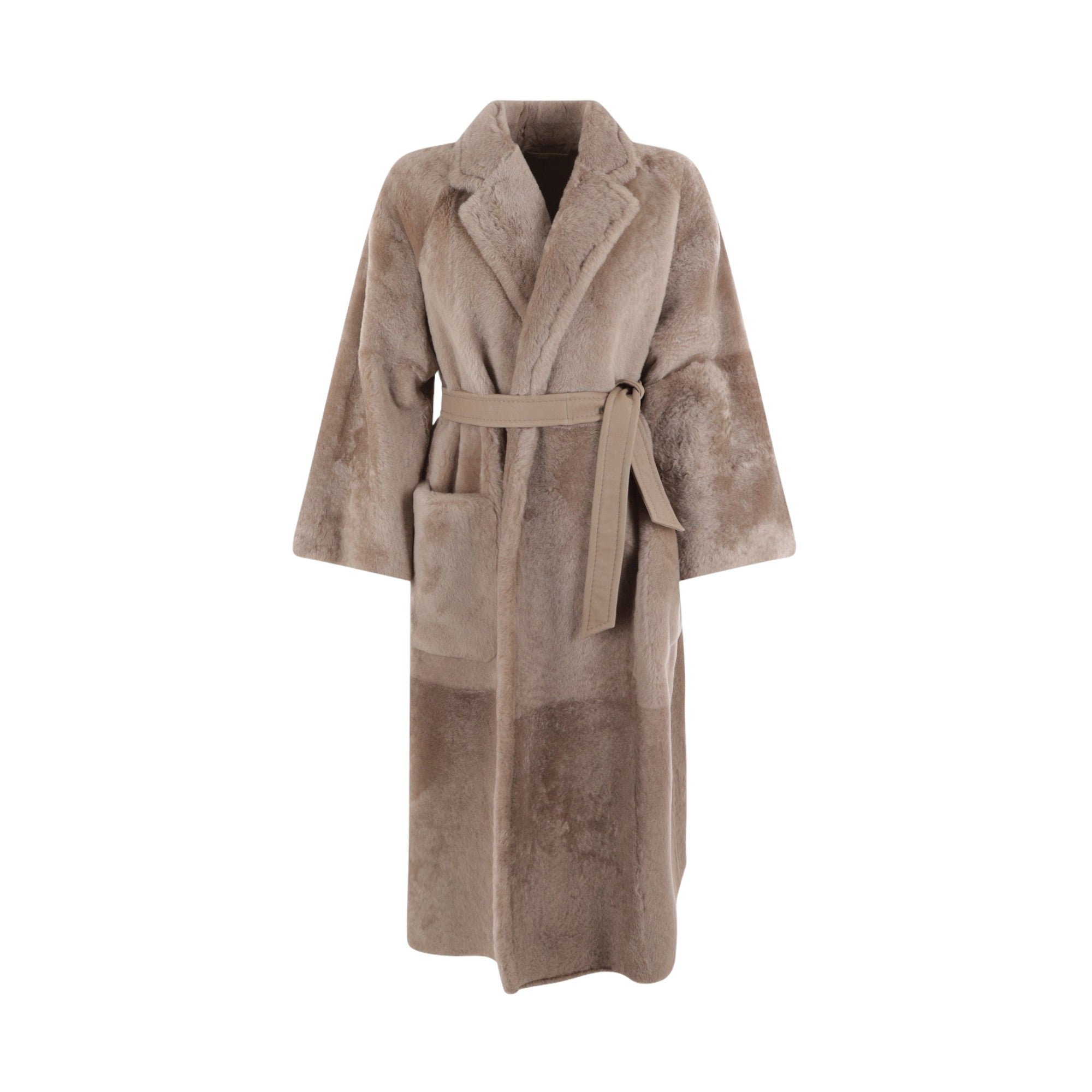 Shearling Wrap Coat-MAX MARA-JOHN JULIA