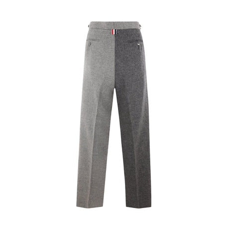 Shetland Wool Wide-leg Pants-THOM BROWNE-JOHN JULIA