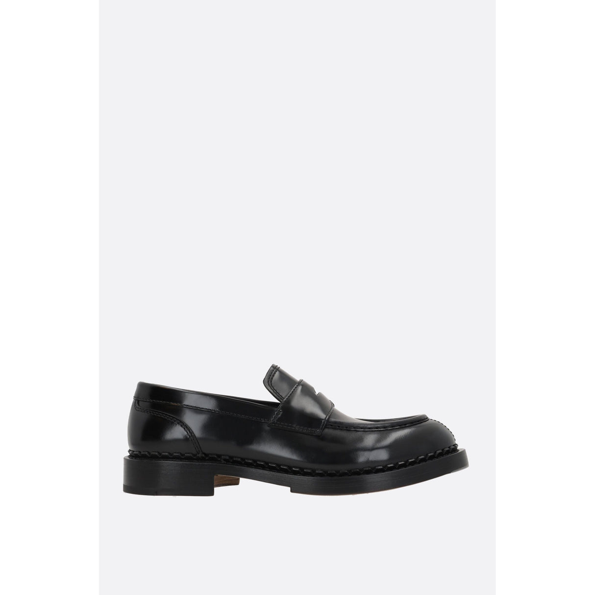 Shiny Leather Loafers-SANTONI-JOHN JULIA