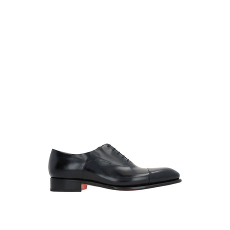 Shiny Leather Oxford Shoes-SANTONI-JOHN JULIA