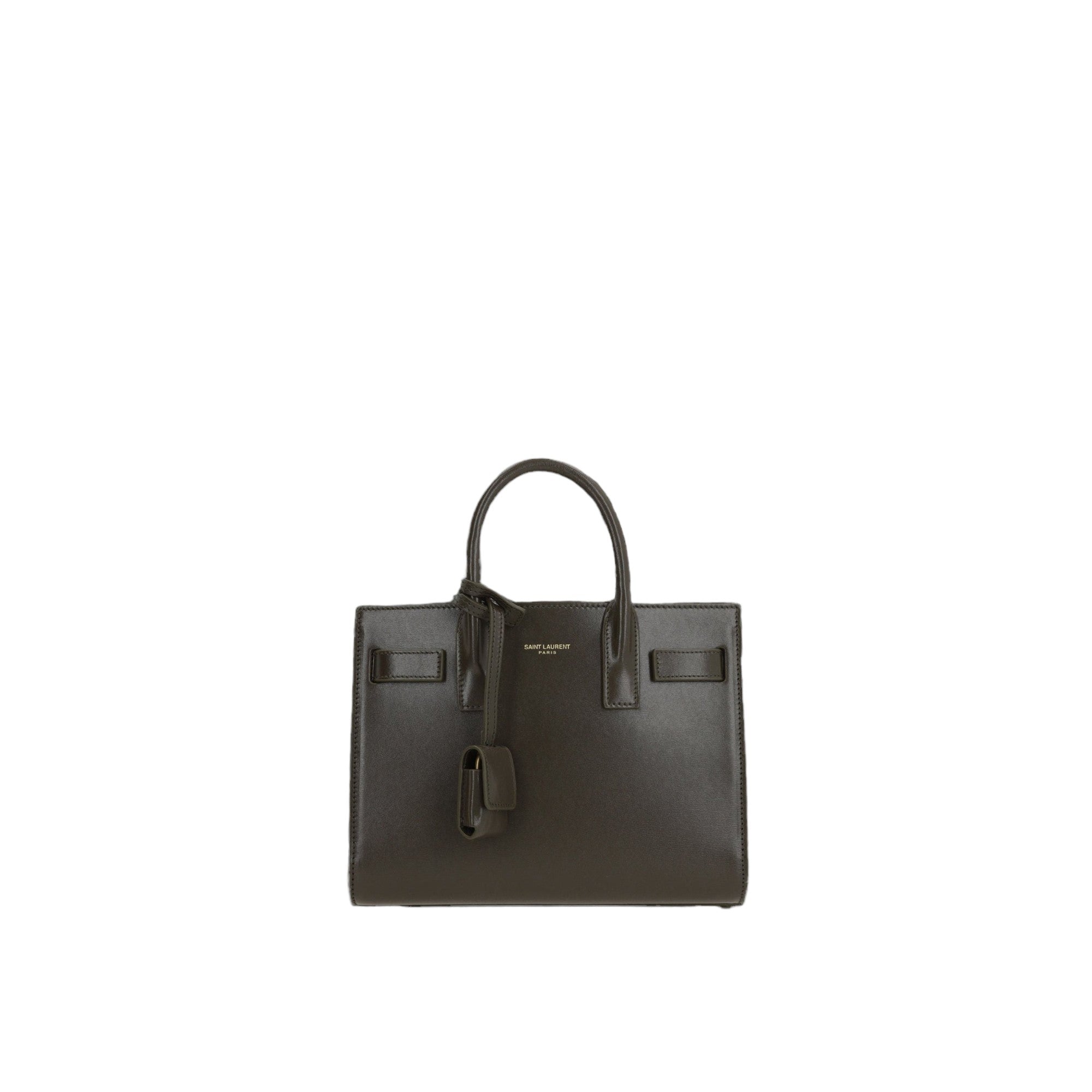 Shiny Leather Sac De Jour Nano Handbag-SAINT LAURENT-JOHN JULIA