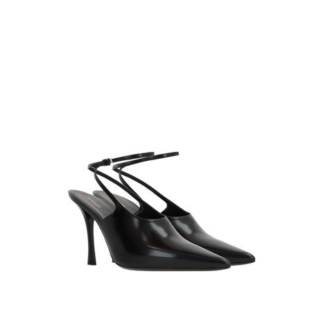 Show Brushed Leather Slingbacks-GIVENCHY-JOHN JULIA