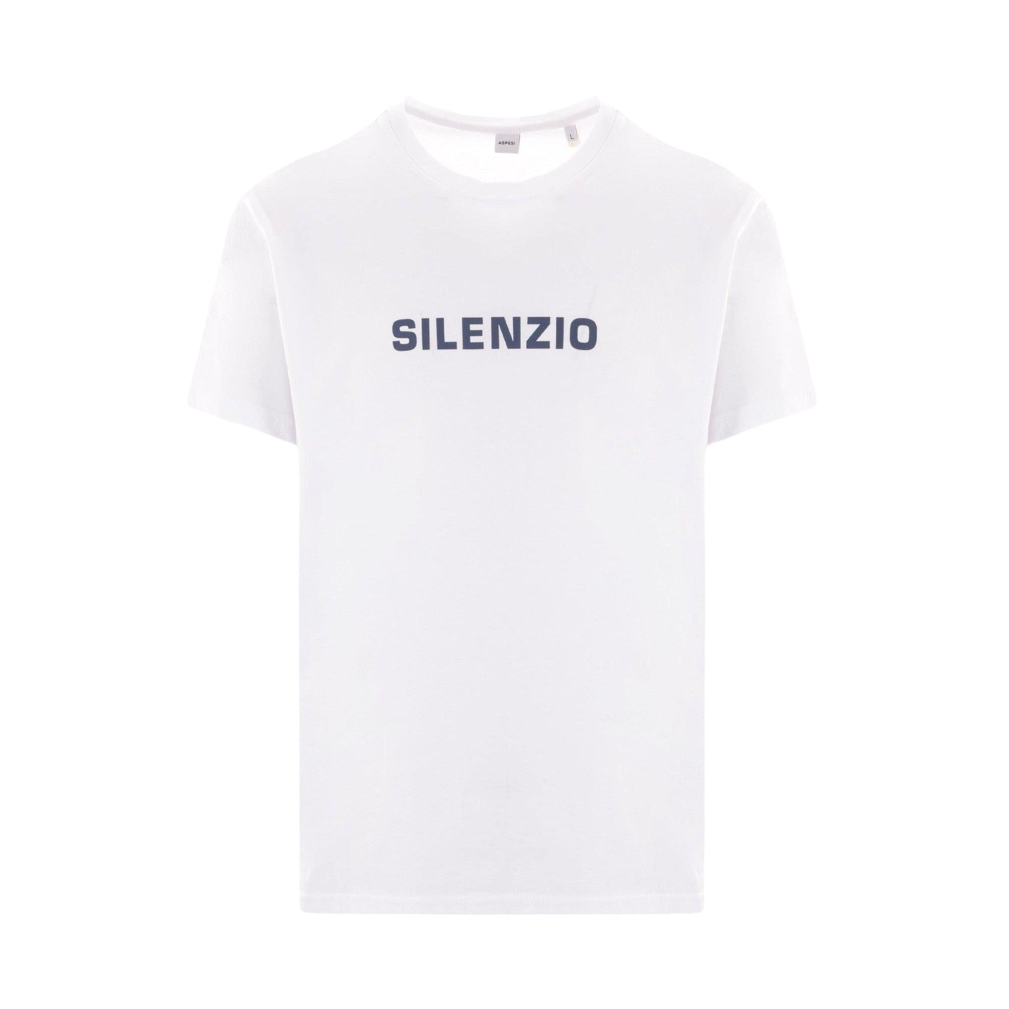 Silenzio Cotton T-shirt-ASPESI-JOHN JULIA